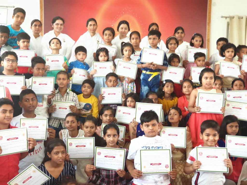 Brahma Kumaris Jankipuram Lucknow organised a summer camp for 5 to 15 year children on 21st may to 25th may 2019